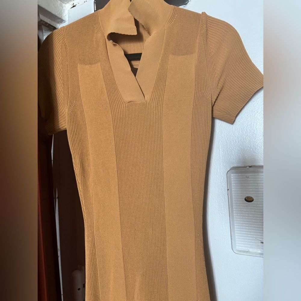 Jacquemus knitted polo dress maxi sweater bodycon bandage keyhole cutout split